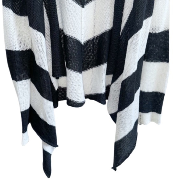 Rip Curl Cardigan Black/White Wide Stripe Open Front Sz Small/8 - Picture 4 of 9